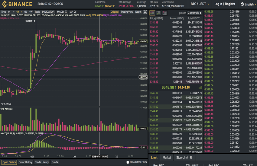 Binance advanced trading view